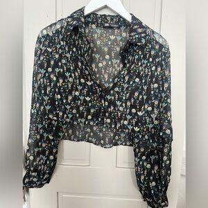 Zara - Cropped Blouse - Sz S
